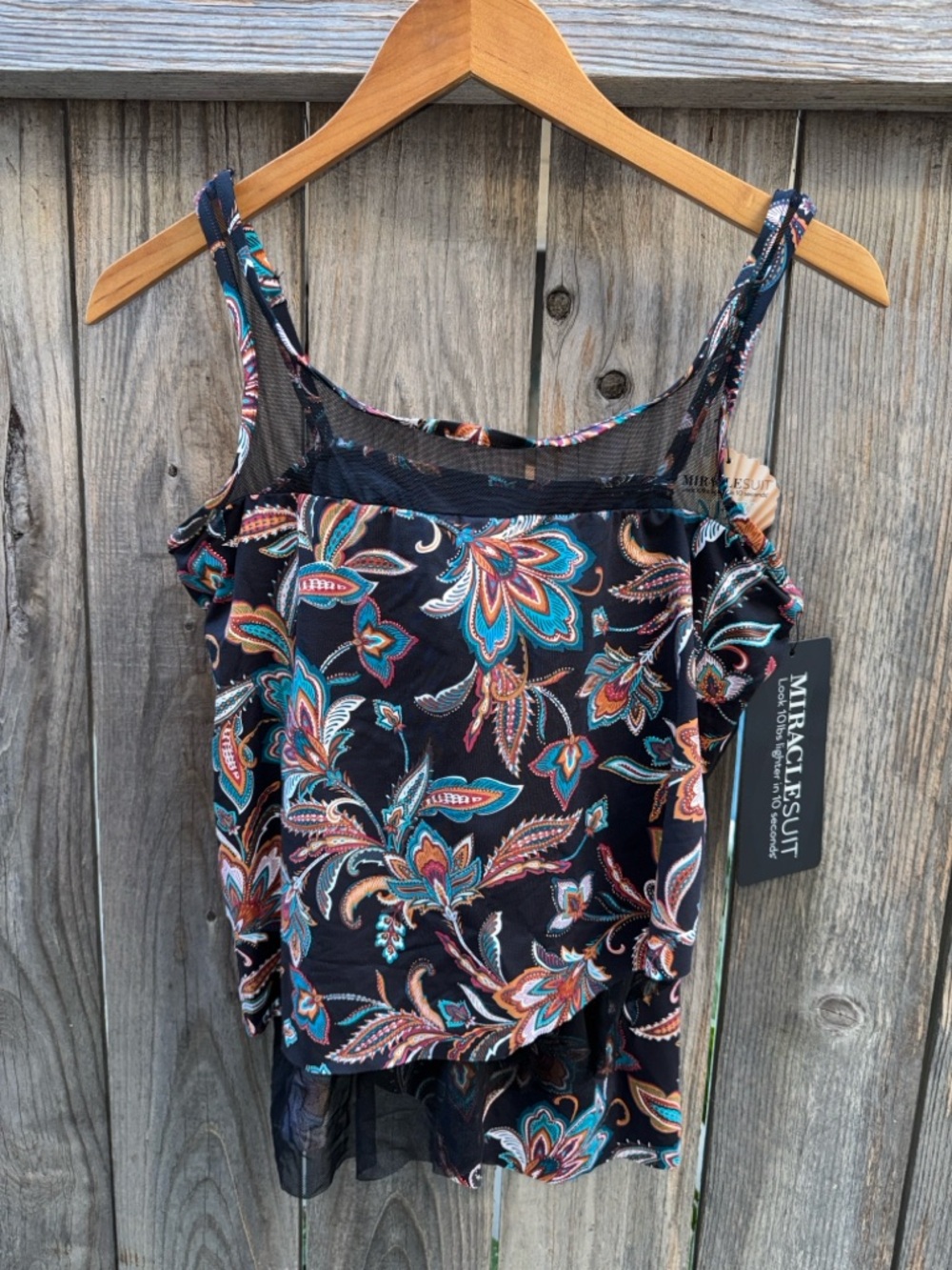 Miraclesuit Mirage Tankini Top in Scotch Floral Size 10 - Picture 10 of 11
